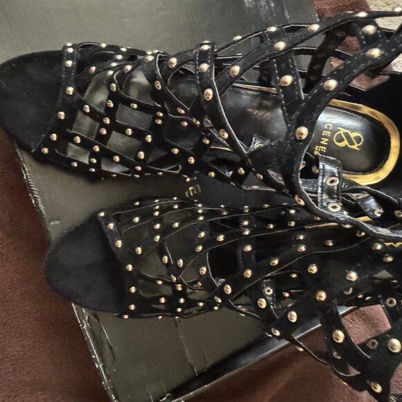 Scene Black and Gold open-toe sandals - Picture 3 of 7